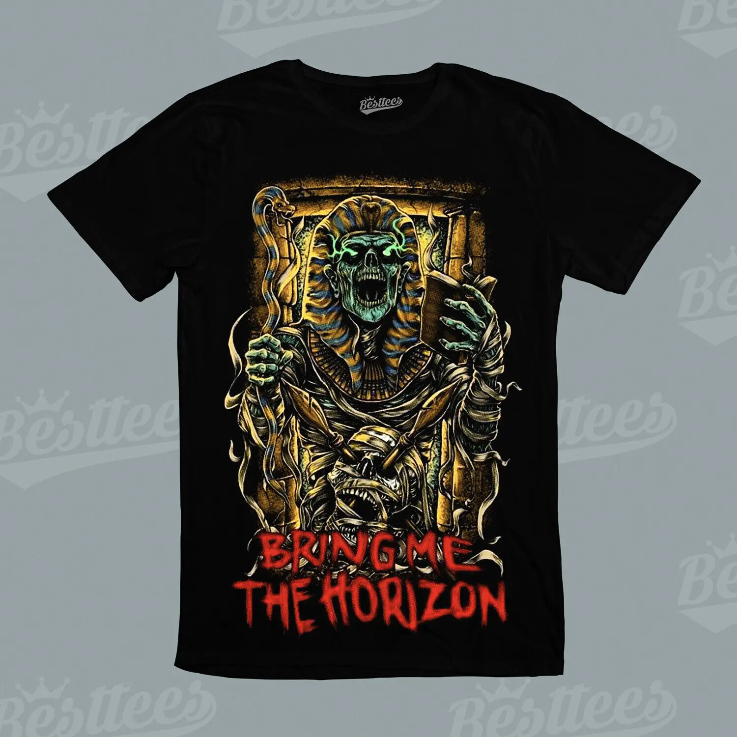 Детская футболка с изображением группы British Bring Me Horizon Rock n Roll Music Mommy