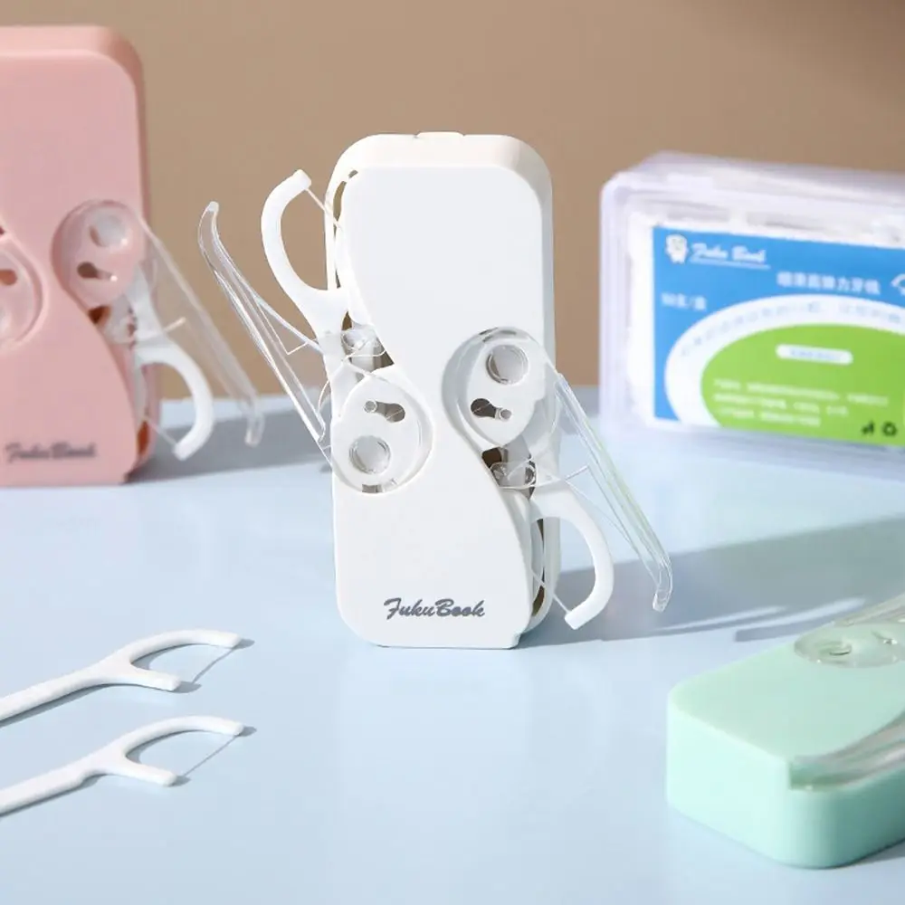 

Toothpicks Organizer Dental Oral Cleaning Floss Pick Dispenser Teeth Flosser Stick Teeth Floss Storage Box Automatic Case