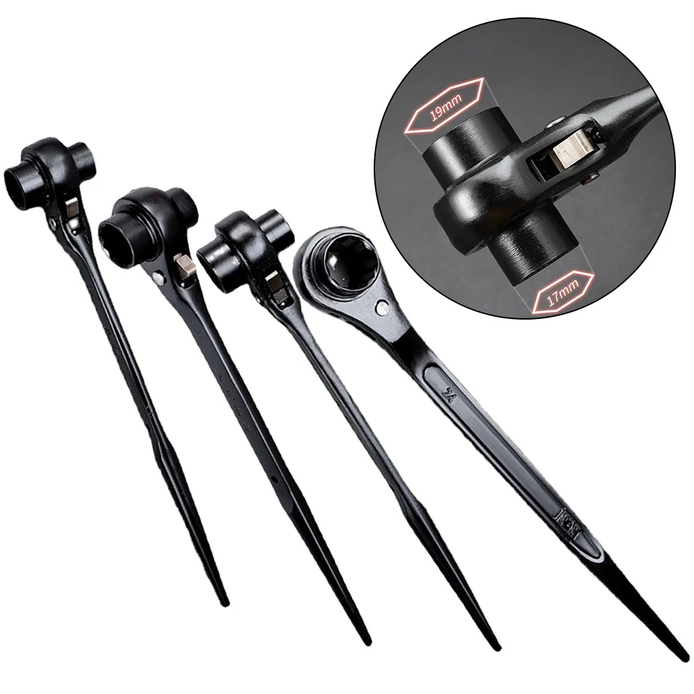 

1PC Sharp-Tail Ratchet Wrench Multifunctional Double-ended Socket Hexagonal Plum Pointed Tail Ratchet Socket Two-way Wrench