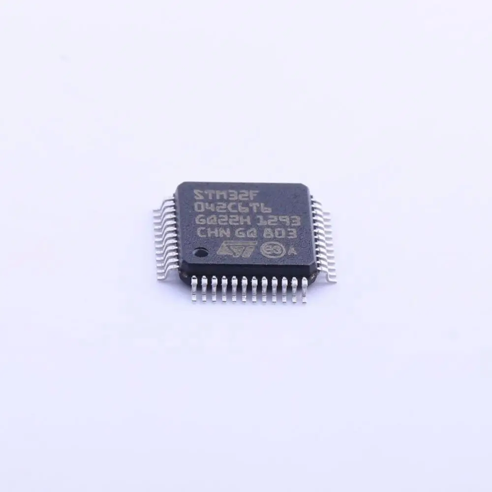 MCU 32-Bit STM32 ARM Cortex M0 RISC 32KB Flash 2.5V/3.3V 48-Pin LQFP Tray - Trays  STM32F042C6T6