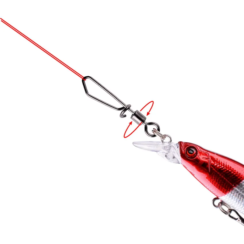 Esmerillones giratorios de pesca en T con clip a presión para mar - imagen 4