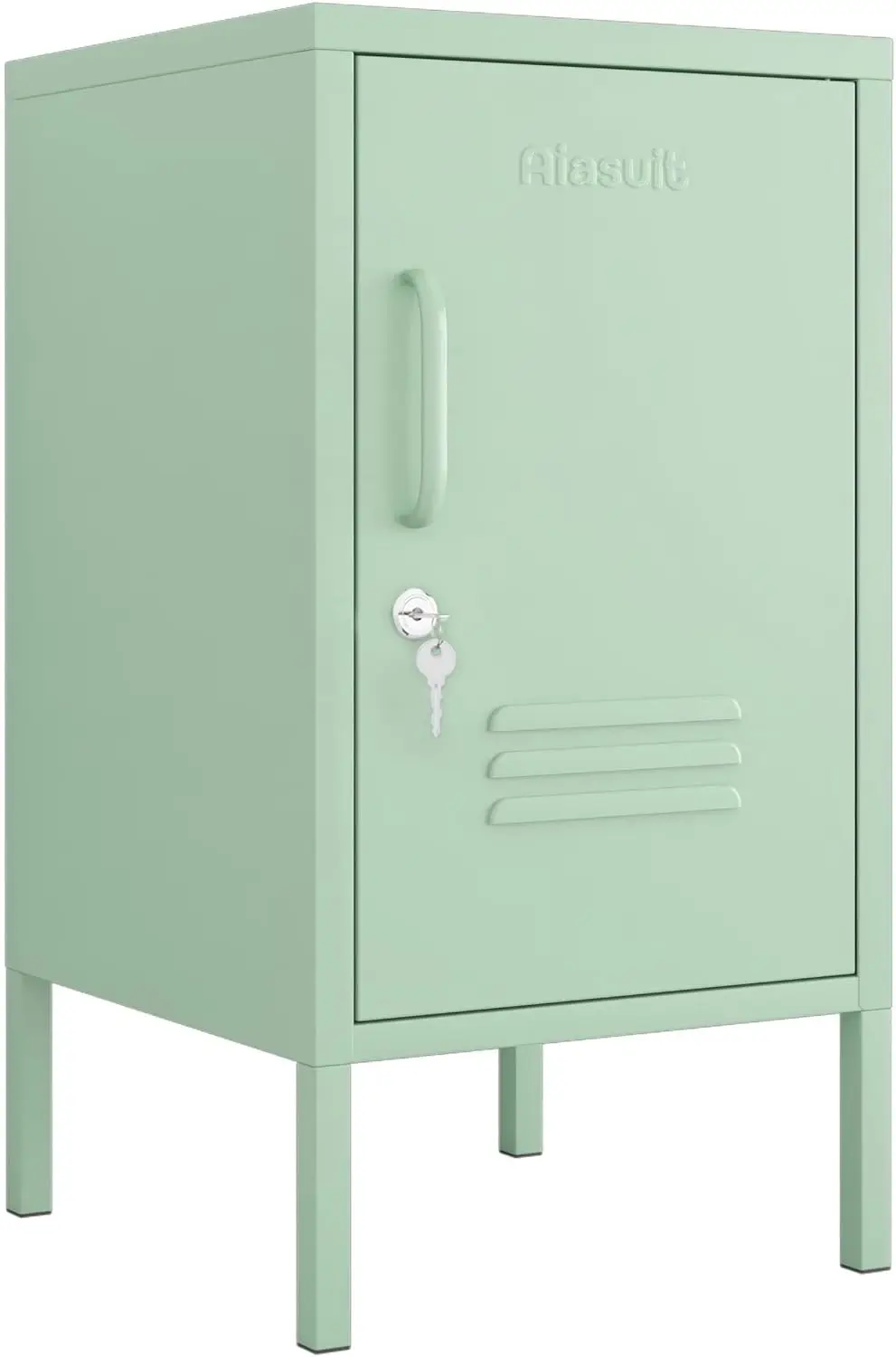 Safe Lockable Coffee Table Metal Locker Bedside Cabinet Children's Bedside Cabinet Green Size: 27.55”H x 13.78”W x 14.96”D