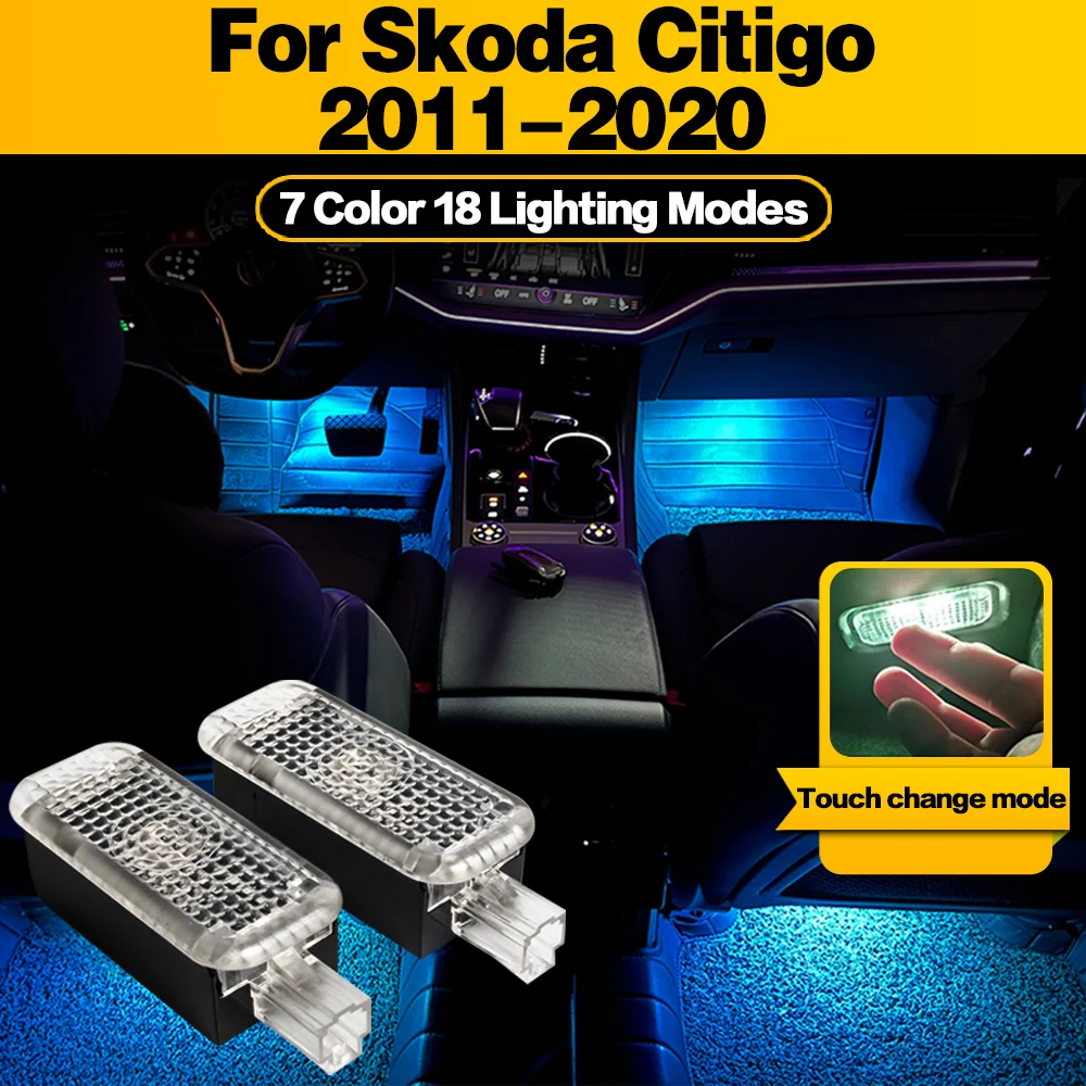 

LED Atmosphere Lamp Car Footwell Light Interior Decoration For Skoda Citigo 2011 2012 2013 2014 2015 2016 2017 2018 2019 2020