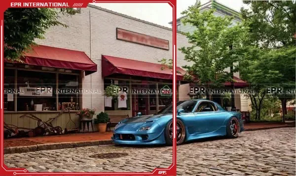 For Mazda RX7 FD3S VTX1 Type Side Skirt Glass Fiber Side Skirt Trim RX7 Racing Part Body Kit Rocket FRP Side Skirt Accessories