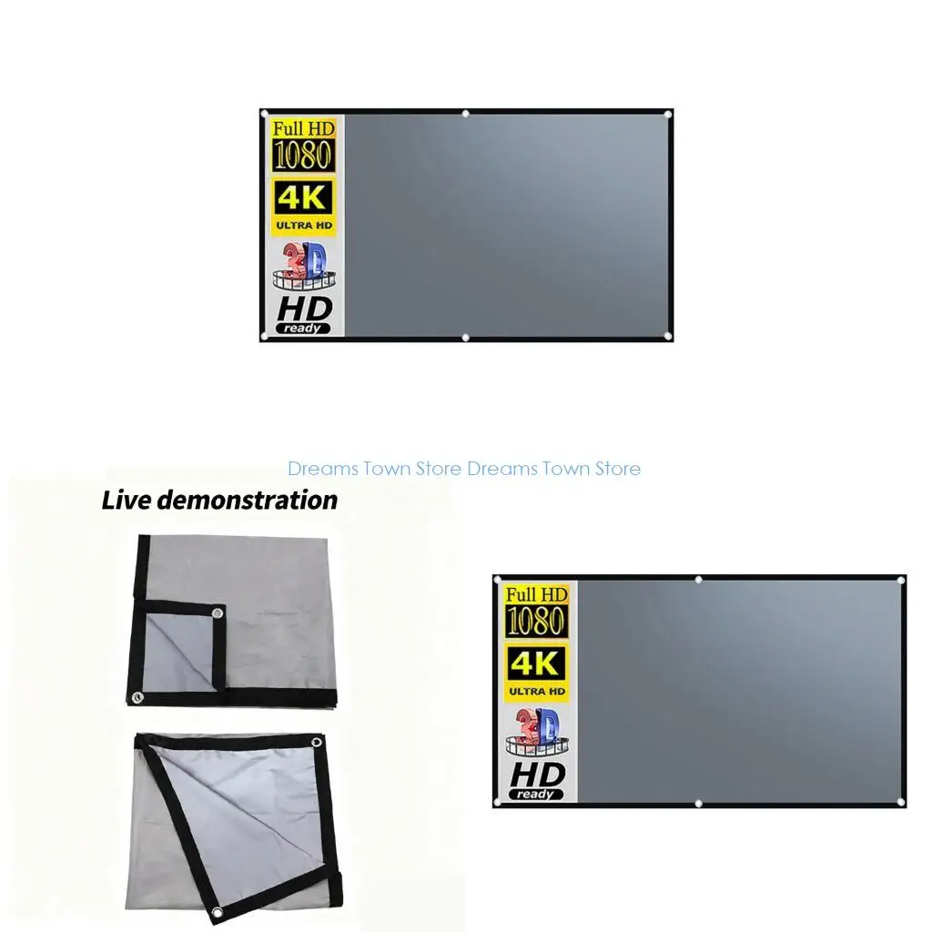 HX6A Металлический каркас экрана проектора Складная конструкция и высокая четкость, устойчивость к свету и широкие углы обзора