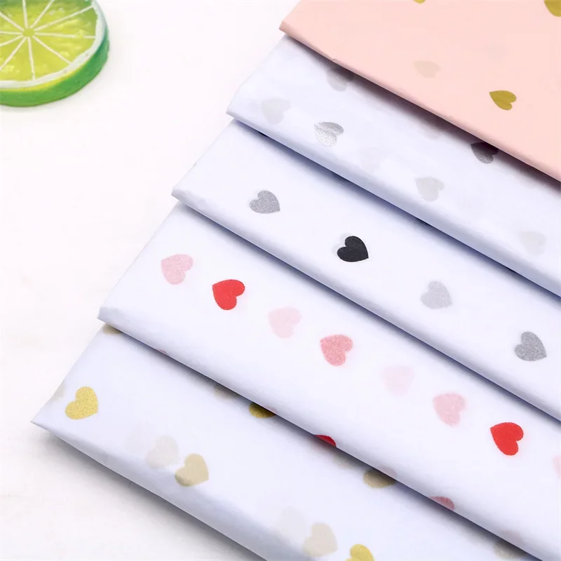 50*70 Cm Love Pattern Gift Wrapping Paper DIY Handmade Craft Tissue Paper 10 Sheets Valentine's Day Floral Packaging Material