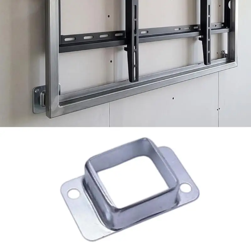 Metall-Quadratpfosten-Flansch, Basismetall-Zaunhalter, Wandmontage, Schienenendhalterung, Anschluss für Zaungeländermontage D2RD – Detail 8