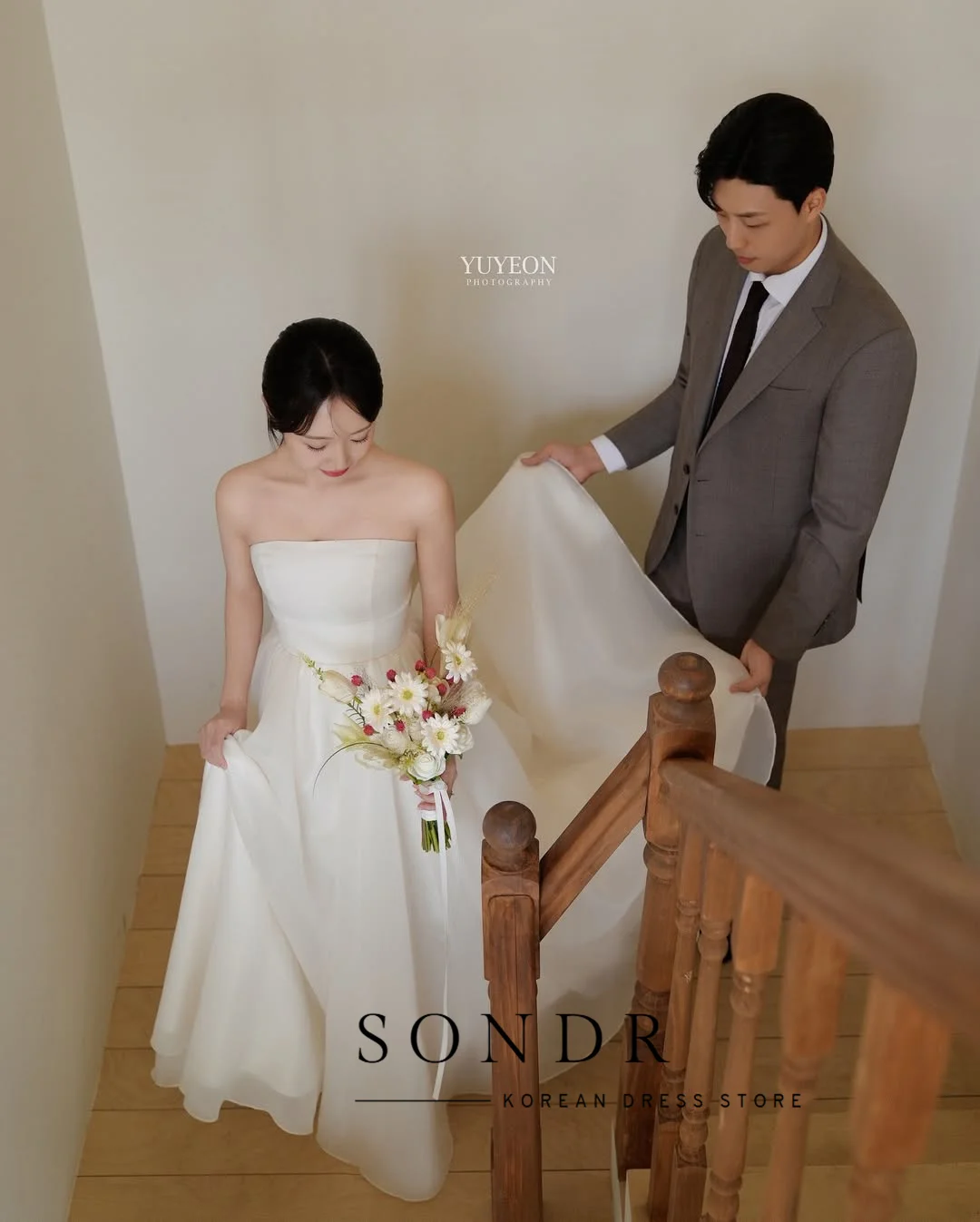 Zomer strapless eenvoudige Koreaanse trouwjurken elegante aangepaste fotoshoot bruiloft drukknoopjurk bruidsreceptiejurken 2026