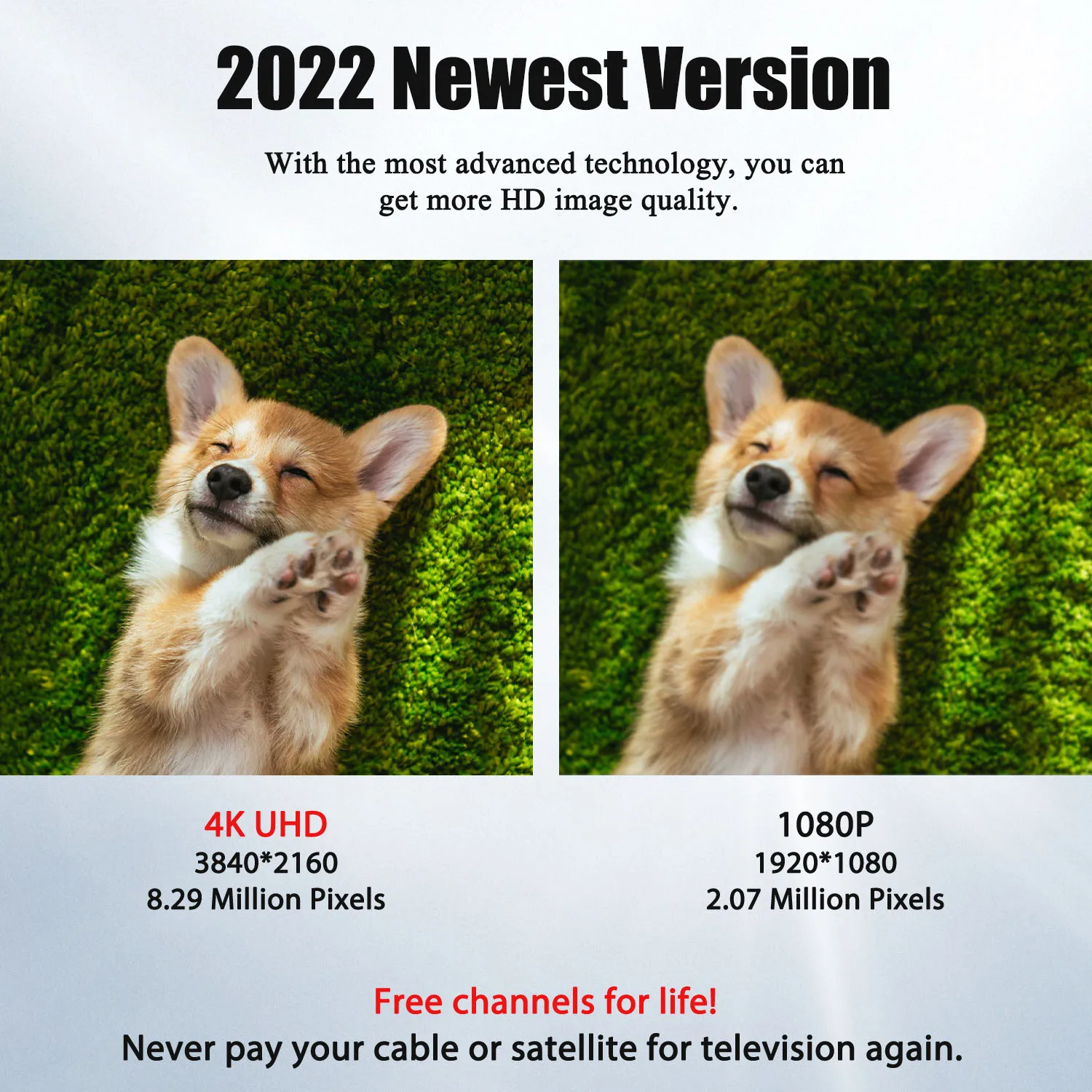 ТВ-антенна, HD ТВ усиленный сигнал, цифровой HD 4K 8K 1080P для помещений, дальность действия 980 миль, портативный CBS/NBC/PBC 360 градусов