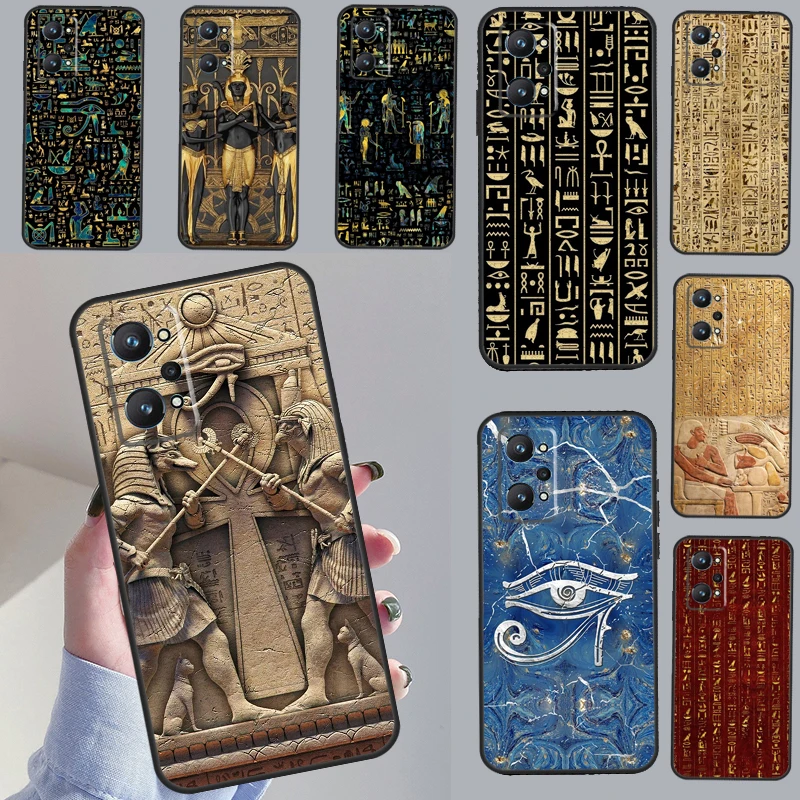 Egypt Pharaoh Mural For OPPO Realme C55 C35 C33 C31 C30 C25 C21Y C11 GT Neo 5 3T 2T Realme 10 9 11 Pro Plus Case