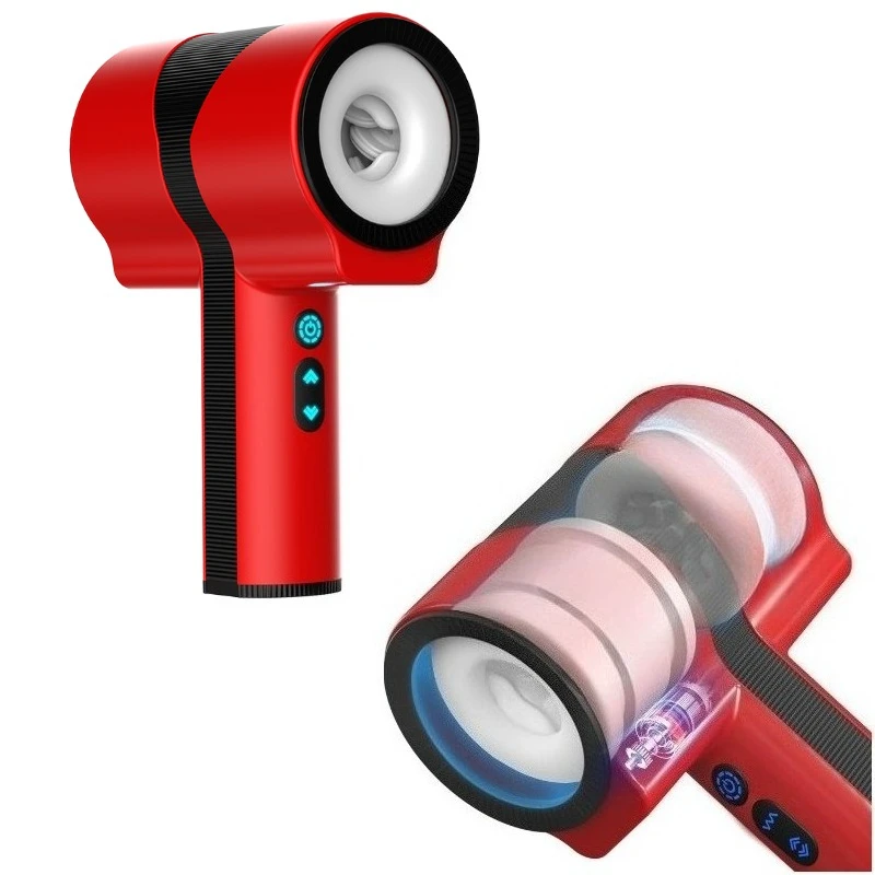 2-in-1 Masturbation Cup Automatic Retractable Sucking Masturbator with 7 Rotation Vibration Modes Erotic Adult Sex Toys for Men