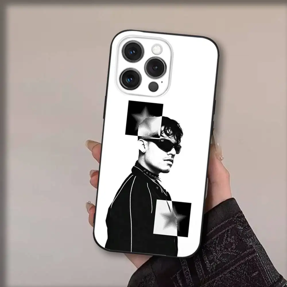 Funda de teléfono Singer N-Nsqks para iPhone16,15,14,13,12,11,Pro,Max,Plus,X,XS,SE4,E,Mini,funda negra suave