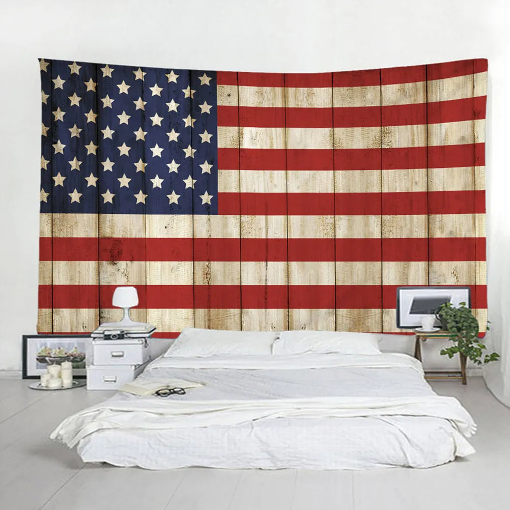 230x180cm American Flag Photo Backdrop Premium Polyester Photography Background for Patriotic Party Studio School Home