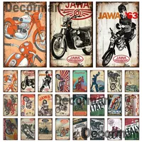 [ DecorMan]  JAWA BSA Motor Metal Signs Posters Vintage Painting Custom Club Decor LTA-1704 vintage decor