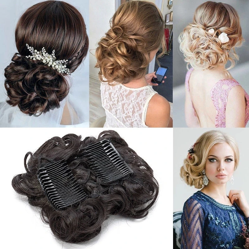 Nuovi accessori per capelli Chignon sintetici Concubine per donna Clip per panino disordinato su estensioni dei capelli copricapo Chignon a coda falsa