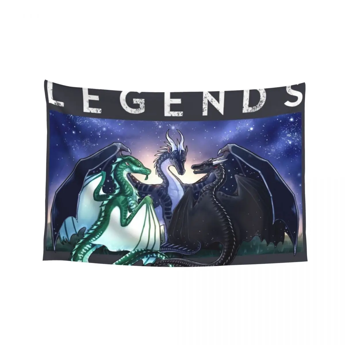 

Wings of Fire - Legends - Fathom, Darkstalker, Clearsight Tapestry Aesthetic Room Decoration Bedrooms Decor Wall Deco Tapestry