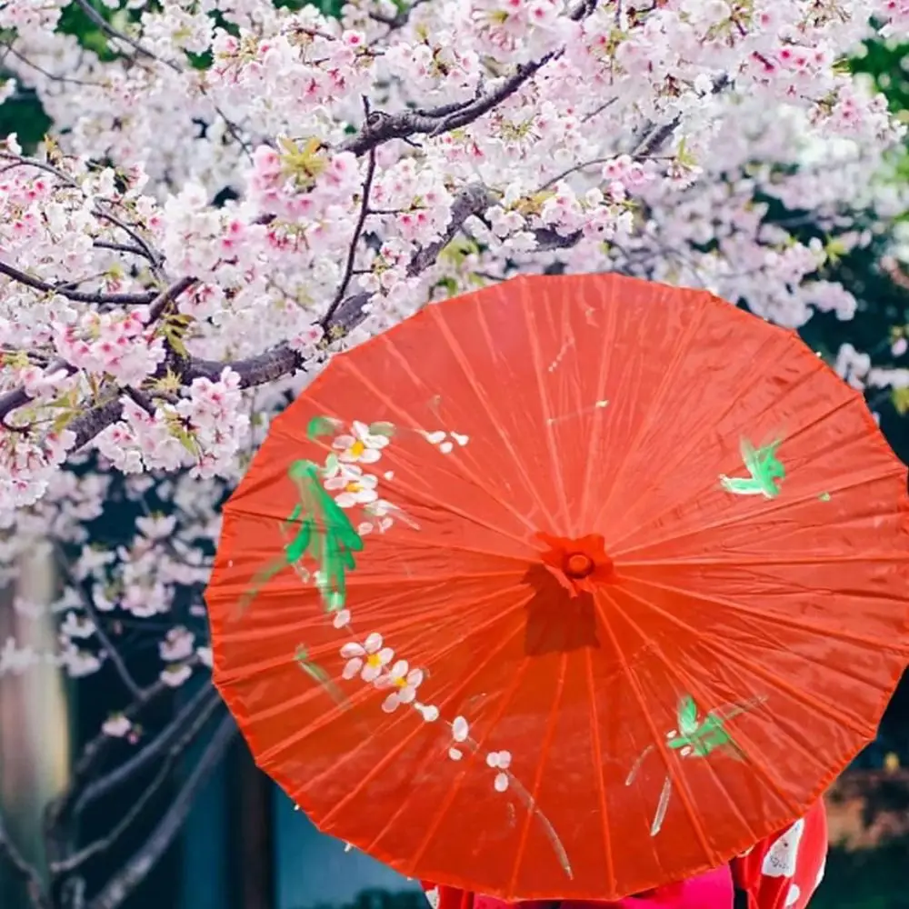 الصينية العتيقة نمط مزيتة ورقة مظلة الحرير 10 ألوان ازياء التصوير مظلة تزيين مظلة أداء الرقص #5