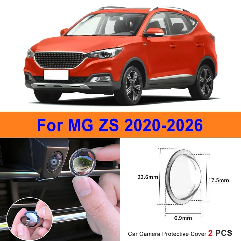 

360 Reverse Image Car Camera Cover Anti-Scratch PC Lens Protector Stickers For MG ZS 2020-2026 2Pcs