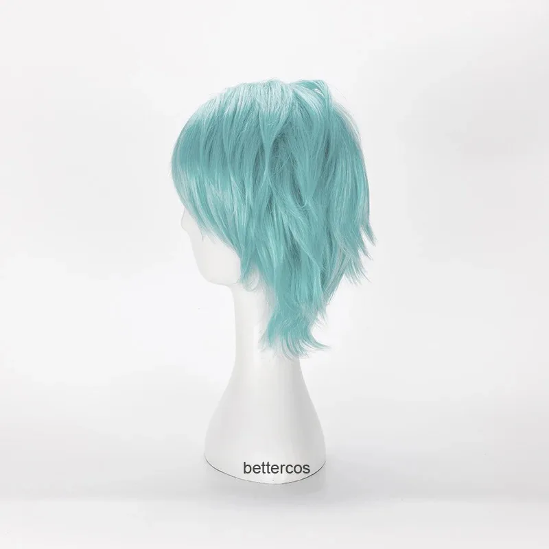 NewMystic Messenger V Cosplay Wigs Short Mint Green Heat Resistant Synthetic Hair + Wig Cap20253;f'6,c;7.y;