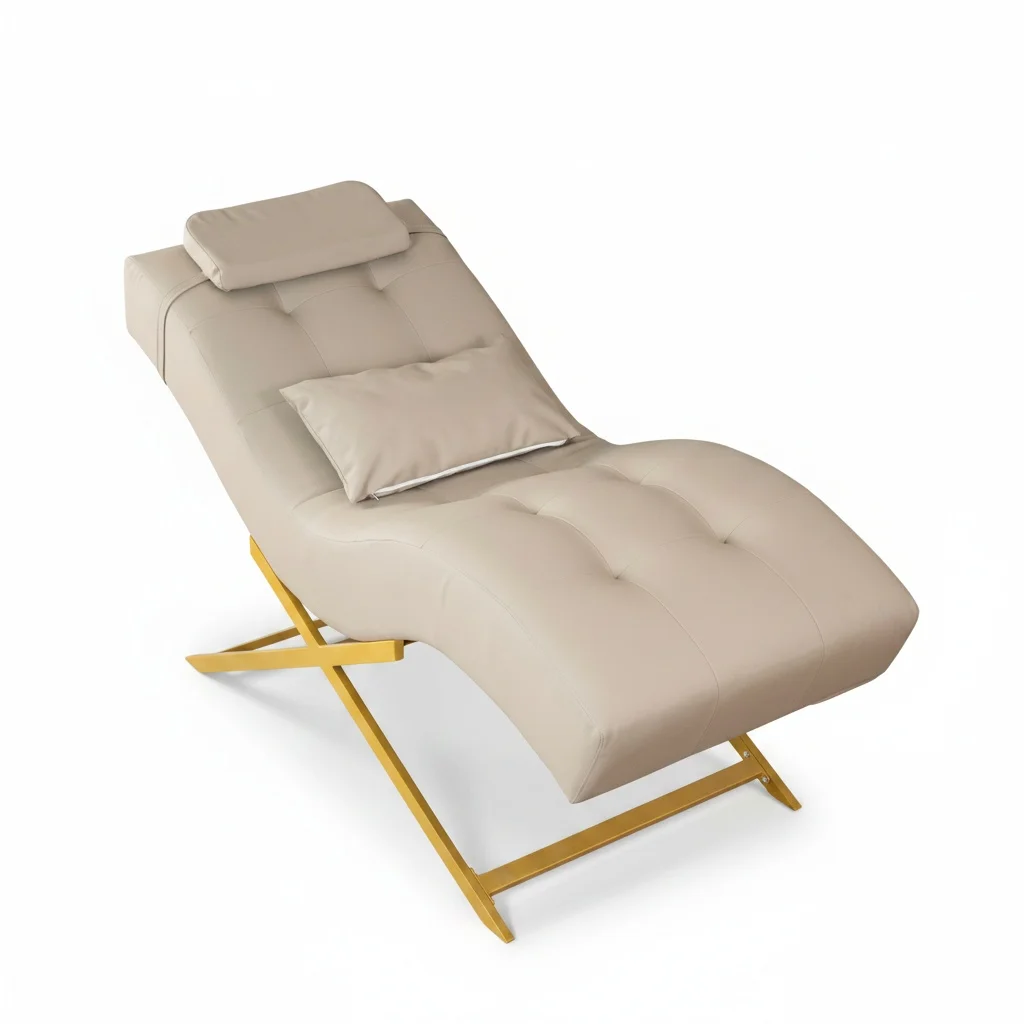 

Electric Curved Beauty Bed, Adjustable PU Leather Salon Chair with Stool, Spa Massage Bed, Recliner for Lash and Brow Care