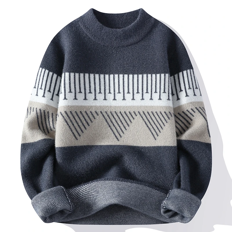 

Fall Mens Christmas Cashmere Sweater Autumn Winter O Neck Men Pullover Tops Quality Male Pullover Sweaters Thick Warm Pull Homme