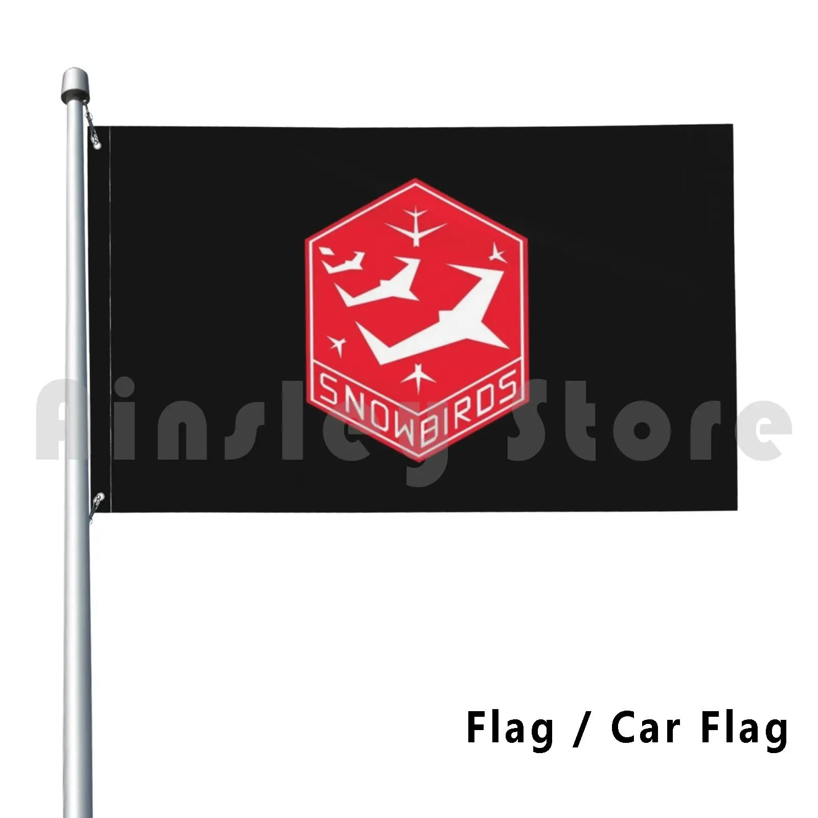 Snowbirds Insignia Flag Car Flag Funny Snowbirds Rcaf Caf Air Show Aerobatic Flyers Precision Team Pilot