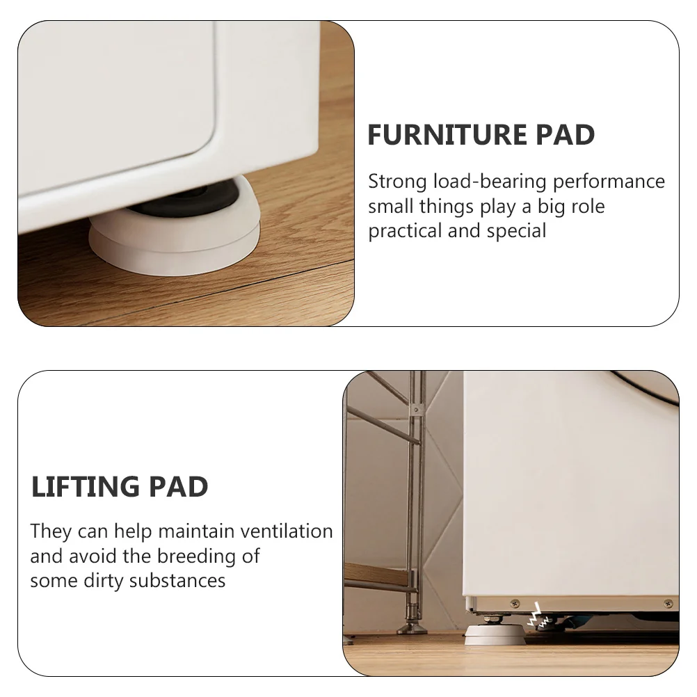 

4Pcs Anti-Vibration Pads Heavy Duty Washing Machine Riser Mats Non-Slip Rubber Feet for Washer Dryer Fridge Furniture Lift Base