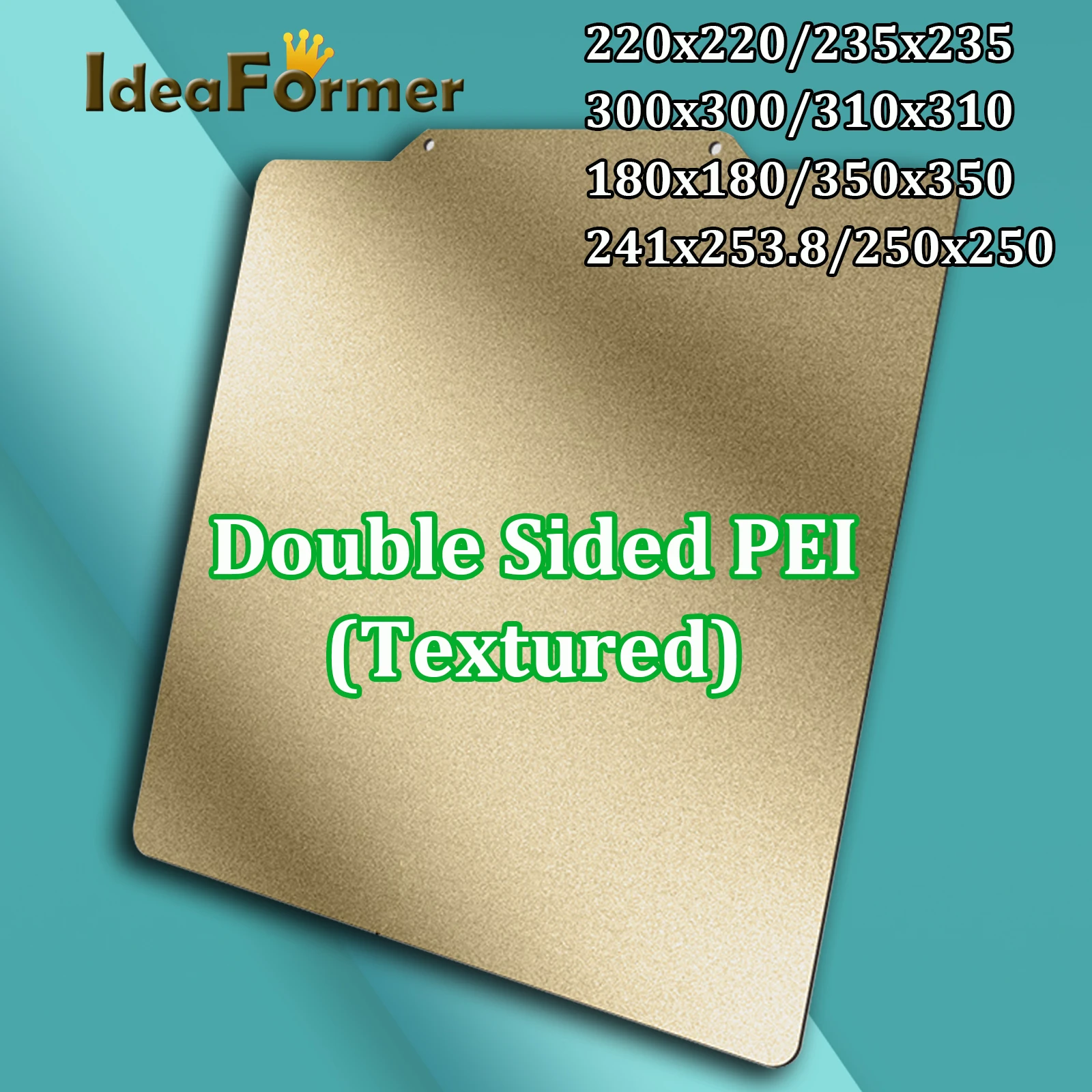 

Double Sided PEI Spring Steel Sheet Textured 220/235/310/350/250/241mm Flexible Magnetic Plate Heated Bed For Ender-3 3D Printer