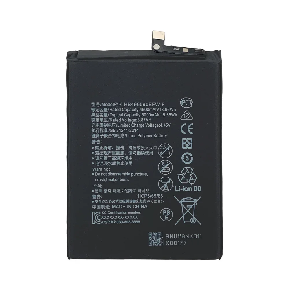 Replacement Battery 5000mAh HB496590EFW-F For HONOR X7 Mobile Phone Batteries + Tools