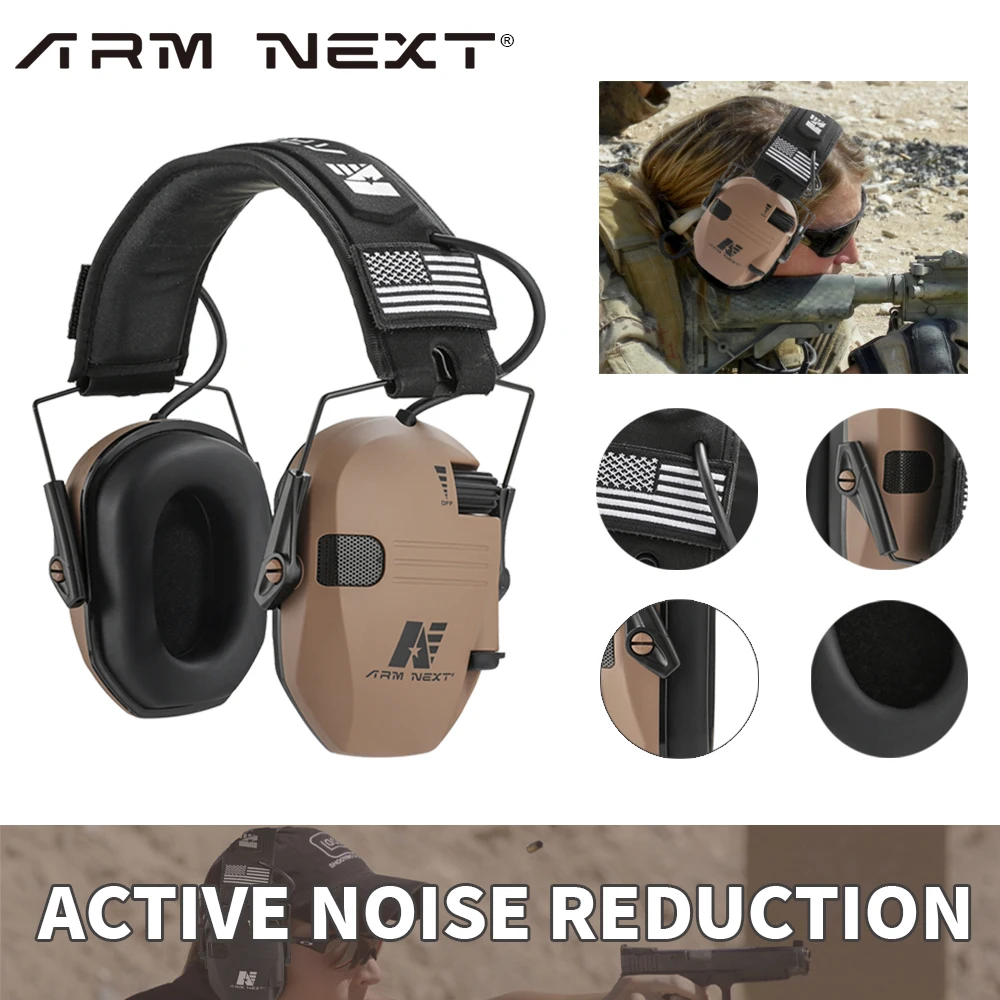 ARM NEXT Electronic Shooting Earmuffs Ear Hearing Protection Headphones for Shooter Noise Reduction Sound Amplification