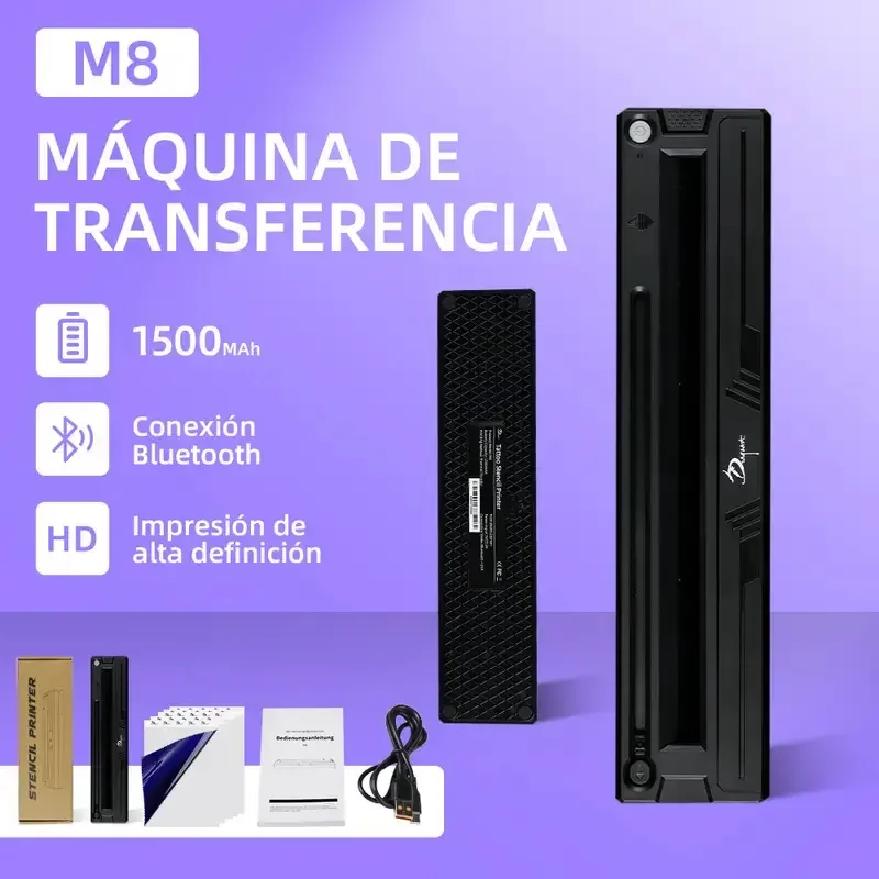 

M8 Bluetooth Thermal Printer for Tattoo Stencils – High-Definition Transfer Machine for Professional Tattoo Artists