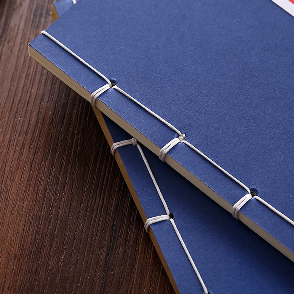 

2Pcs Handmade Thread Notebook Retro Diary Book 60 Writing Sheets Portable Ancient Style Secret Notepad for Daily Use Gift Idea