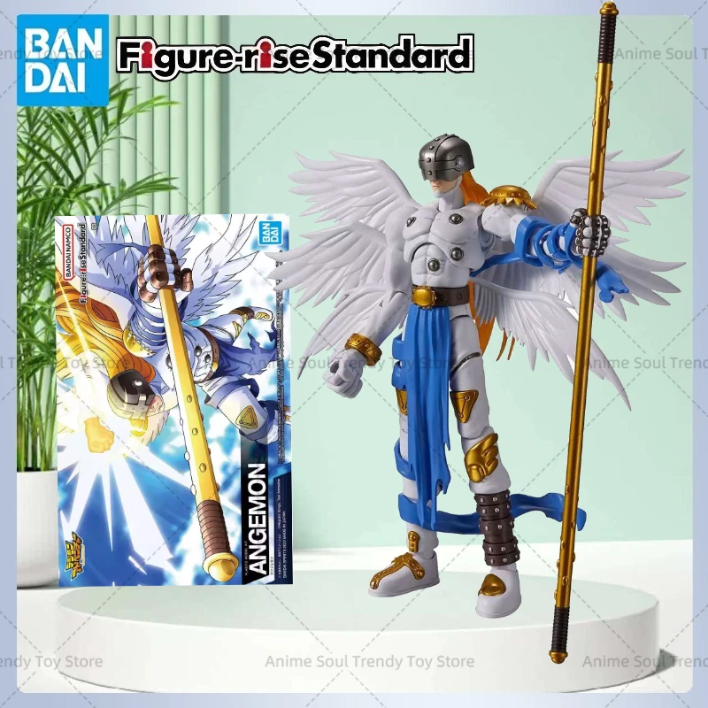 Figurine d'action Angemon de l'anime Digimon Adventure, modèle de collection de jouets originaux Bandai Figure-rise FRS, cadeau, ornements, collection AS
