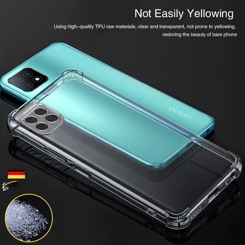 Transparent Soft Mobile Phone Case for OPPO A73 A 73 2020 5G Airbag Clear TPU Shockproof Silicone Protect Back Cover Accessories