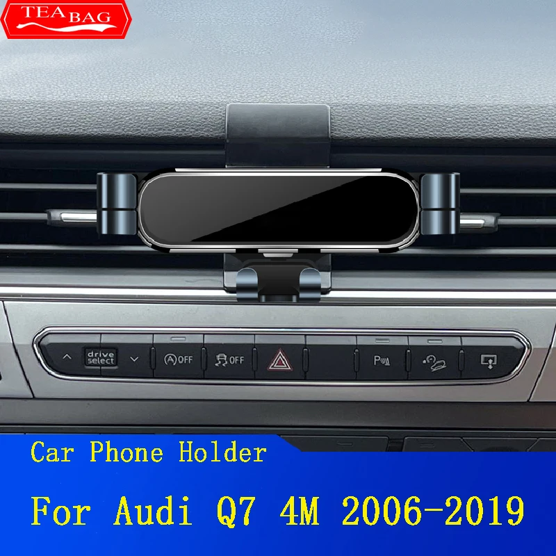 Uchwyt samochodowy do telefonu Audi Q7 4M 2006-2019 odpowietrznik uchwyt mocujący stojak GPS obrotowy wspornik mobilny akcesoria do wnętrz samochodowych