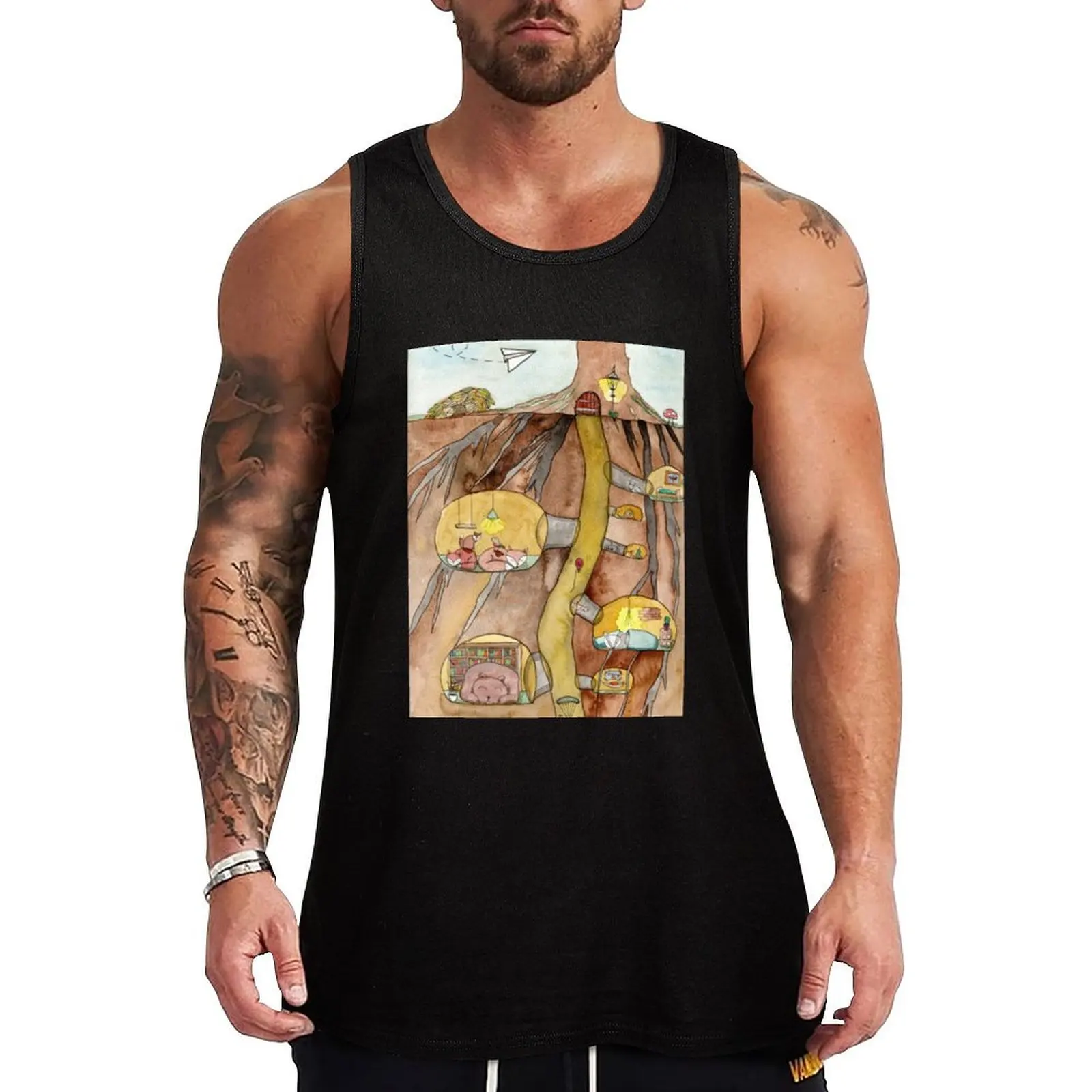 Under the Earth - The Secret Life of Forest Animals Tank Top sleeveless tshirts for men t-shirts for men muscle t-shirt