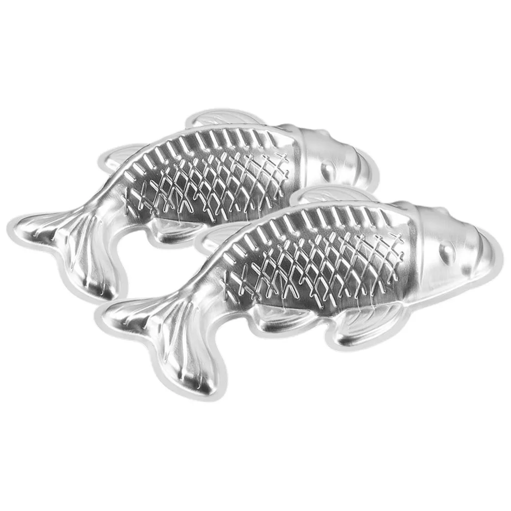 

2Pcs Carp Fish Shape Aluminum Alloy Non-Stick Cakes Molds Baking Tools Chocolate Jelly Dessert Maker Kitchen Supplies H657