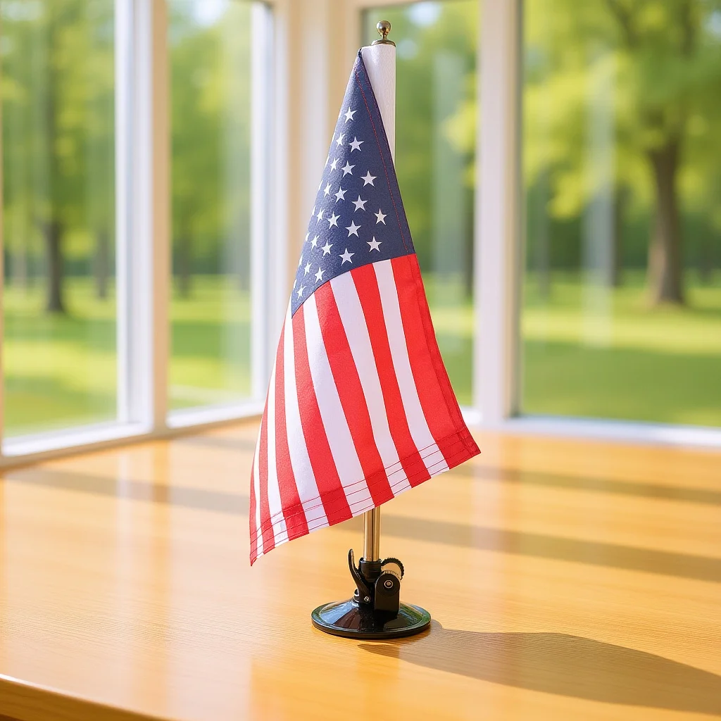 

1 Set Of Durable Metal Car Flagpole Holder Suction Cup Bracket Base For Outdoor Vehicle Display Strong Weather Resistant Easy