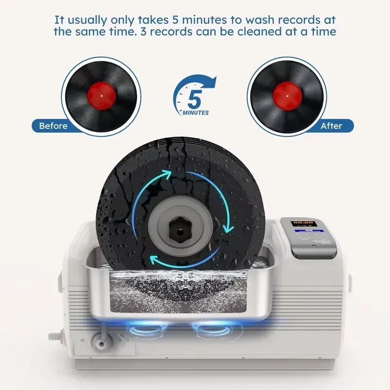 Multifunction Vinyl Records Ultrasonic Cleaner 35KHz Vinyl Ultrasonic Cleaning Machine