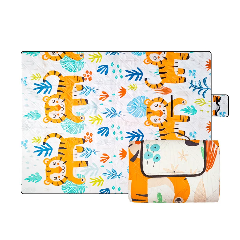 

Портативное одеяло премиум-класса для пикника — ультразвуковой водостойкий коврик для кемпинга для путешествий, пеших прогулок, легко складывается и переноски