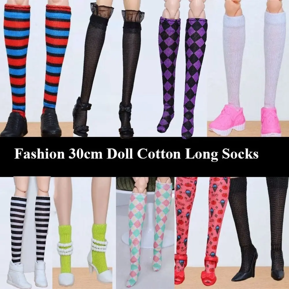 Fashion Handmade 30cm Doll Cotton Stockings Long Socks Leggings Casual Wear Accessories Dress Clothes for 1/6 Doll DIY Toys