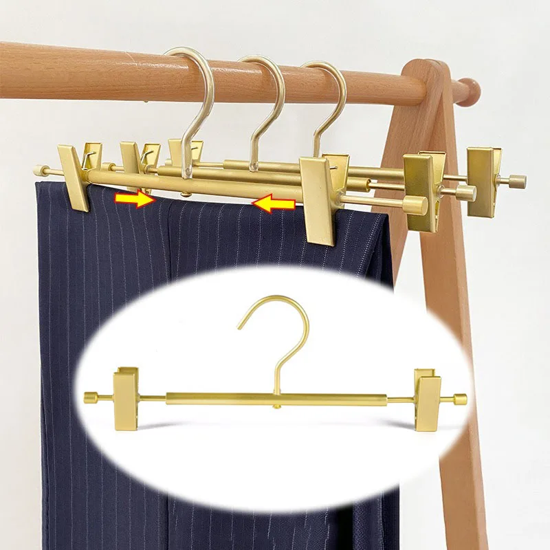 

Strong Grip Aluminum Alloy Trouser Clip, Traceless Skirt Pants Hanger, Premium Metal Clothes Clip for Drying and Closet Storage
