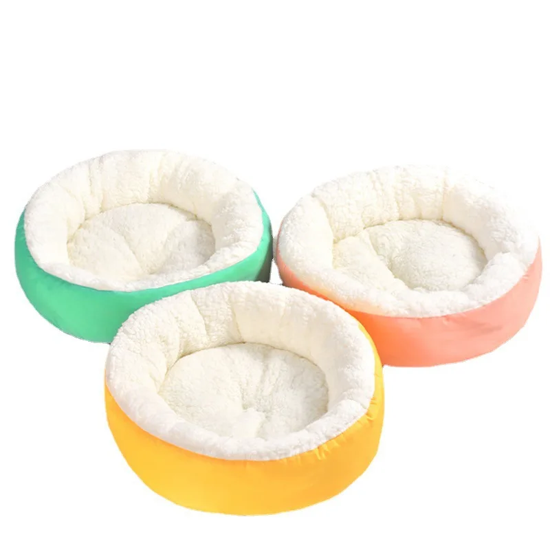 Cat Kennel Deep Sleep Dog Bed Round Plush Cat Winter Warm Bed House Soft Pet Bed For Small Dogs Cat Nest Cama Para Cachorro