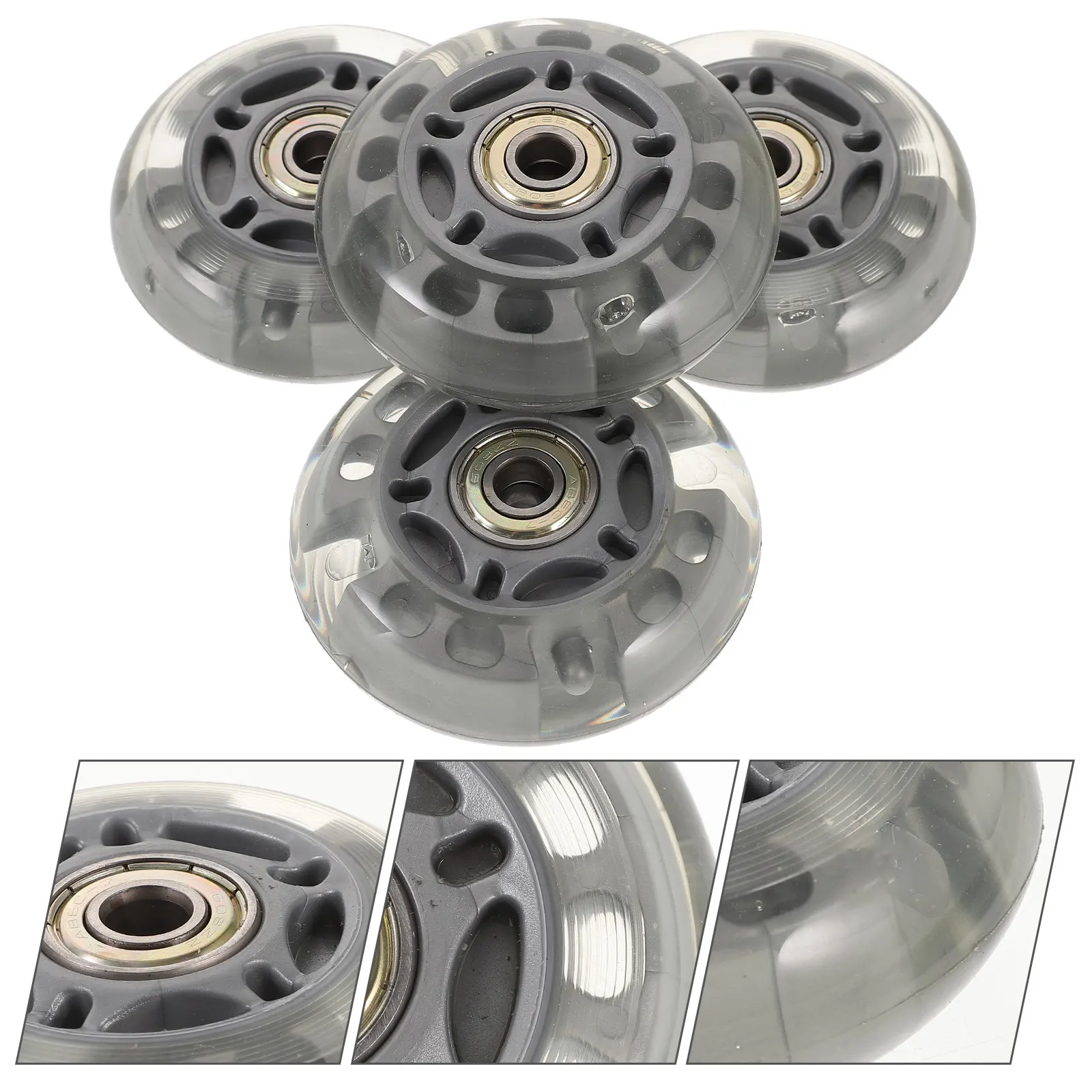 

4Pcs 72Mm LED Flashing Roller Skate Wheels for Inline Hockey Skates High-Quality PU Wear-Resistant Smooth Elastic Performance