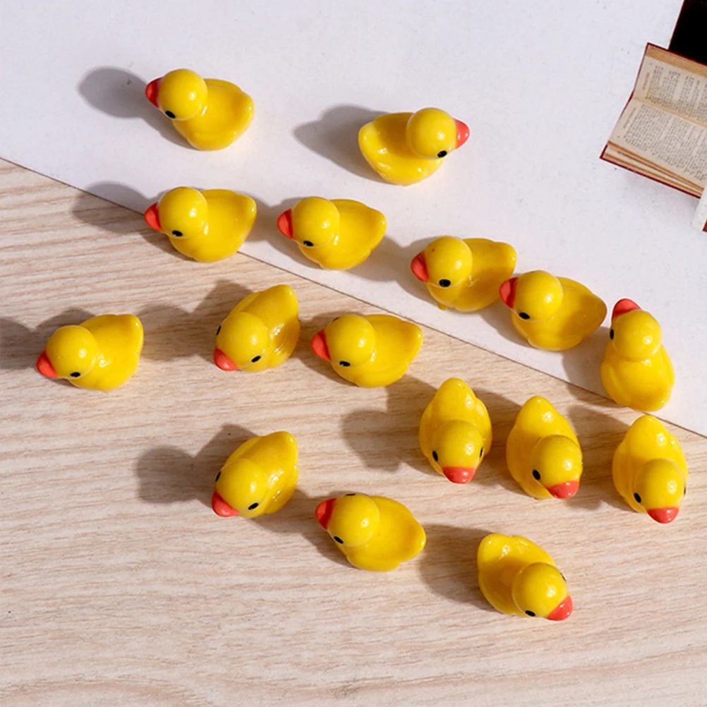 

150 Pcs Resin Duck Ornaments Miniature Figures Small Animal Figurines Tiny Ducks