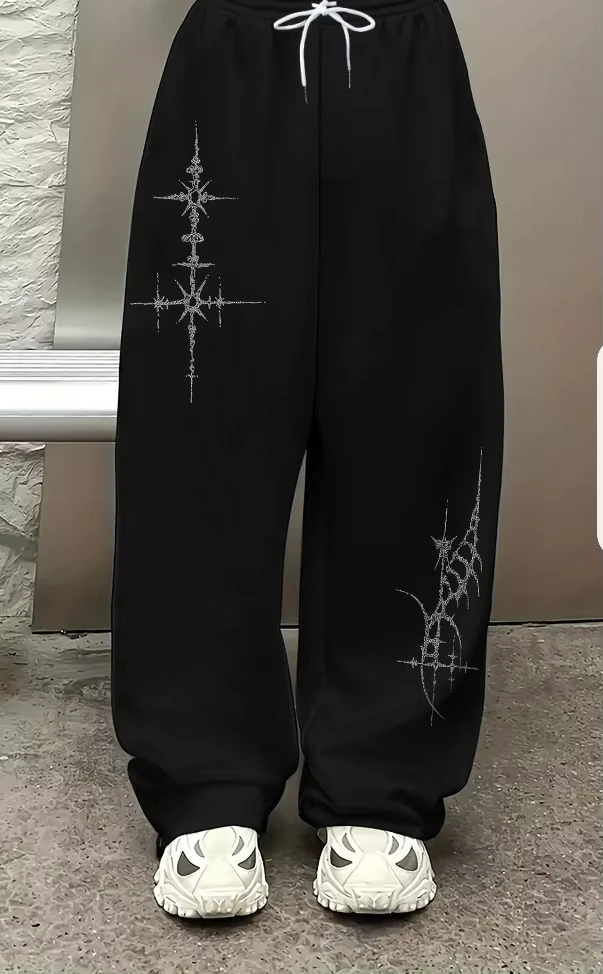 2026 Sommer Trendige Herren-Sweatpants mit Schlüsselmuster, Gerade Passform, Locker Sitzend, Unisex Streetwear Freizeithose für Männer und Frauen – Detail 3