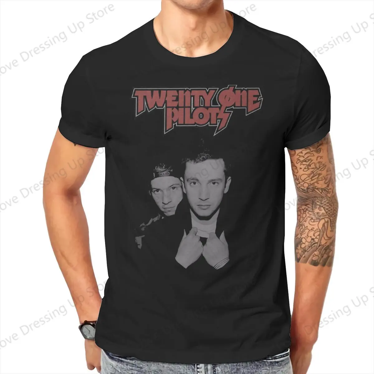 Twenty One Pilots 100% Cotton Loose Men T-shirt  Summer Breathable Street Short Sleeve Top S-6XL