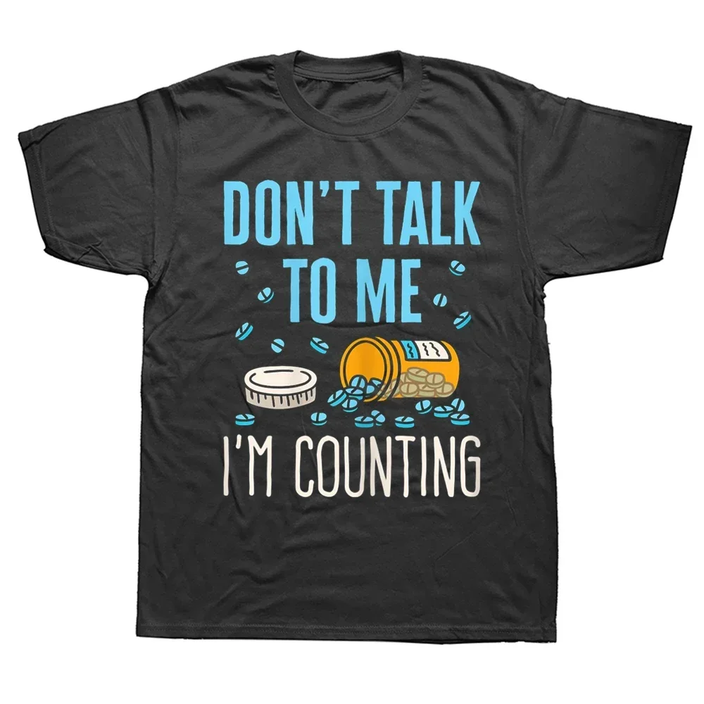 Pharmacy Tech Technician Funny Counting Pills Phamacist T Shirts Streetwear Short Sleeve Birthday Gifts Summer Style T-shirt