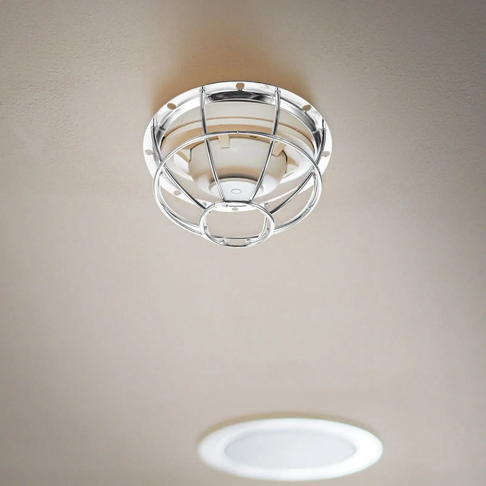 煙カバー材 ファイアシールドプロテクター 警報器用保護具 電球ケージスタック