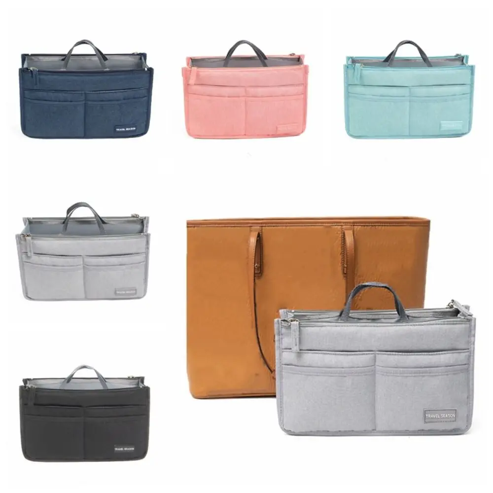 Portable Travel Toiletry Bag Waterproof Double Zipper Ladies Makeup Bag Save Space Liner Bag Cosmetics Organizer Men